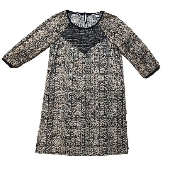 Scotch & Soda Maison Scotch Womens Size 1 Mini Shift Dress African Print Smocked - Picture 1 of 9